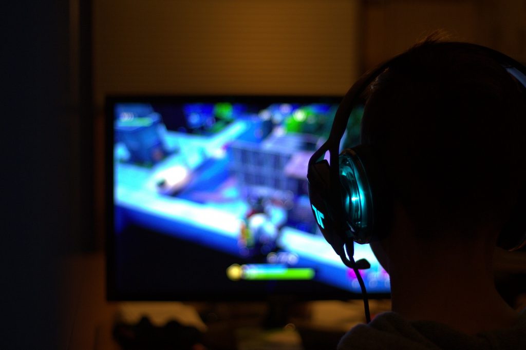 Young Person Playing Fortnite