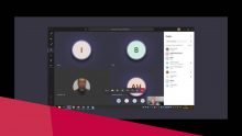Screenshot of e-learners on a Microsoft Teams video call
